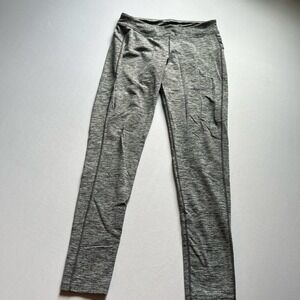 REEBOK Black white Marled workout leggings M